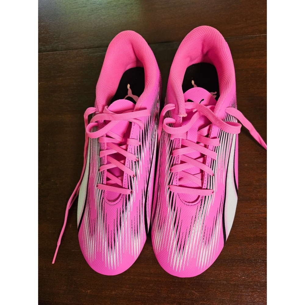 Puma Ultra Play FG/AG Soccer Cleats Kids Youth  6.5 Pink Black White 107775-01